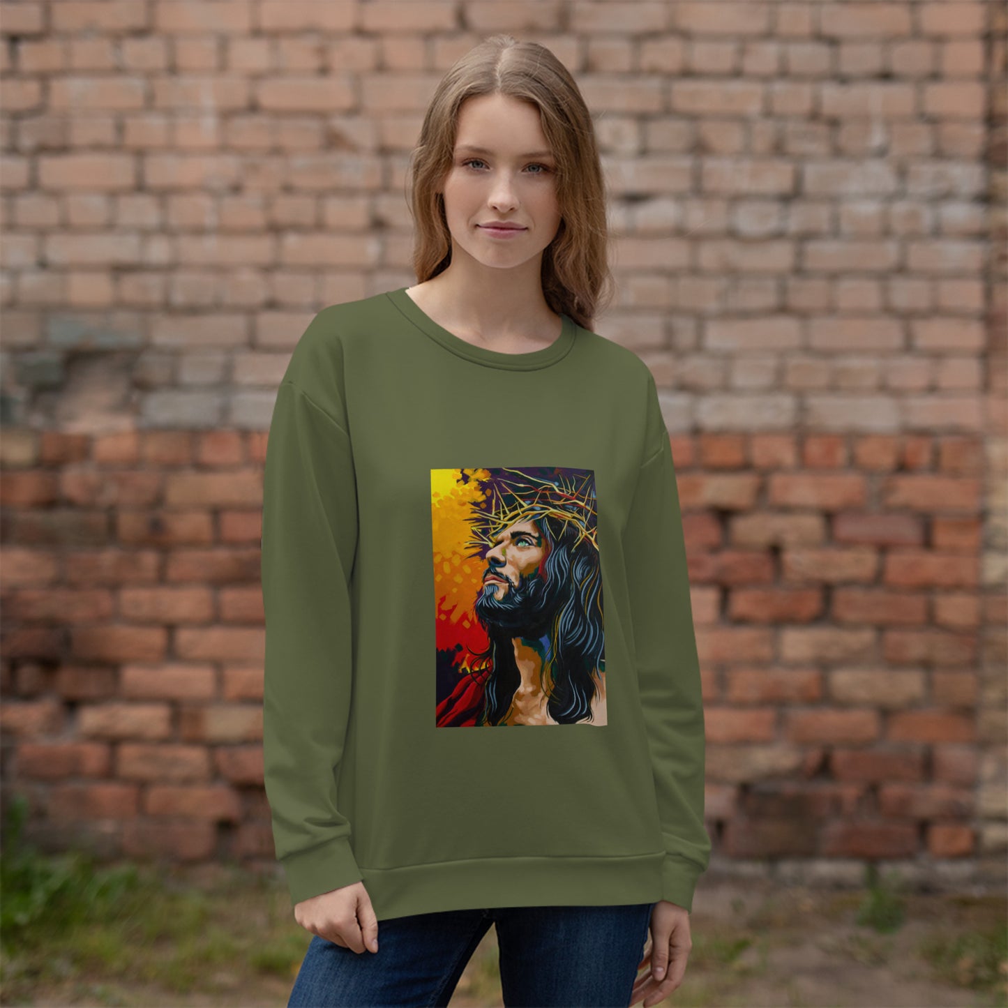 Unisex Jesus Christ Look Up Sweatshirt