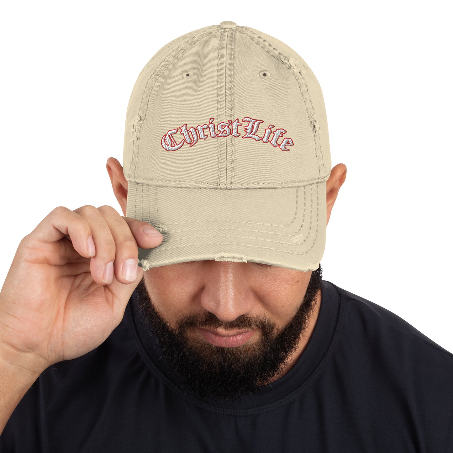 Distressed Christ Life Dad Hat