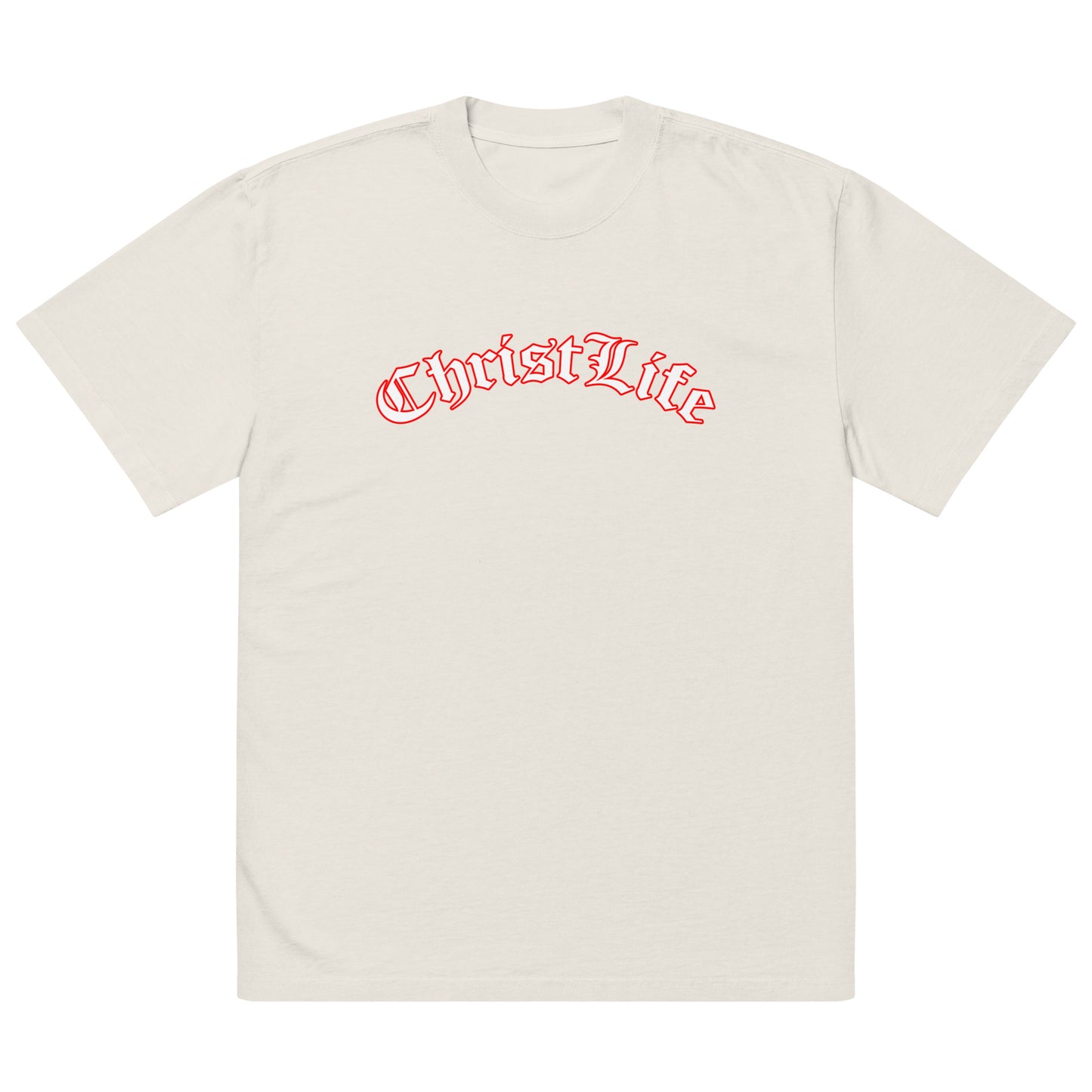 Oversized faded Christ Life t-shirt