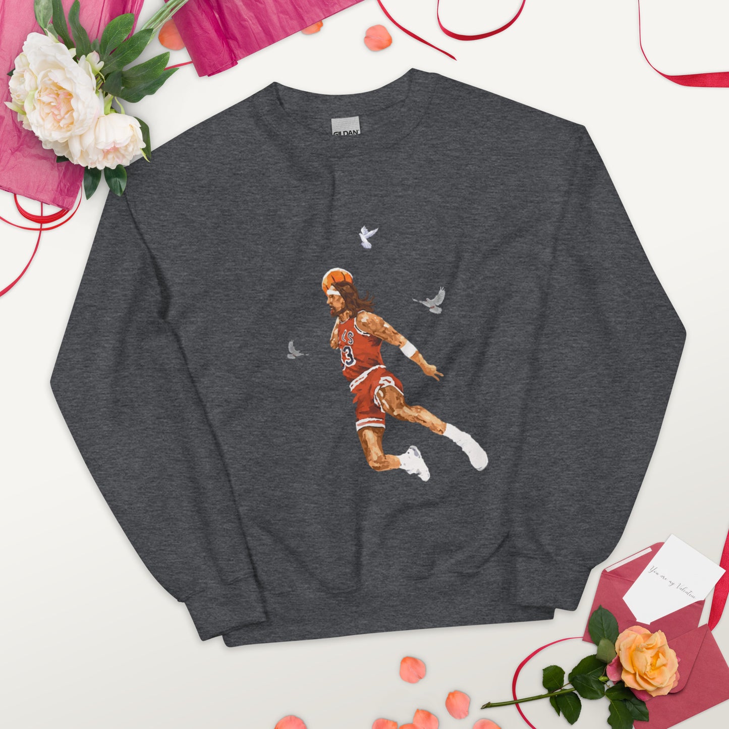 Unisex Jesus Christ Basketball Sweatshirt
