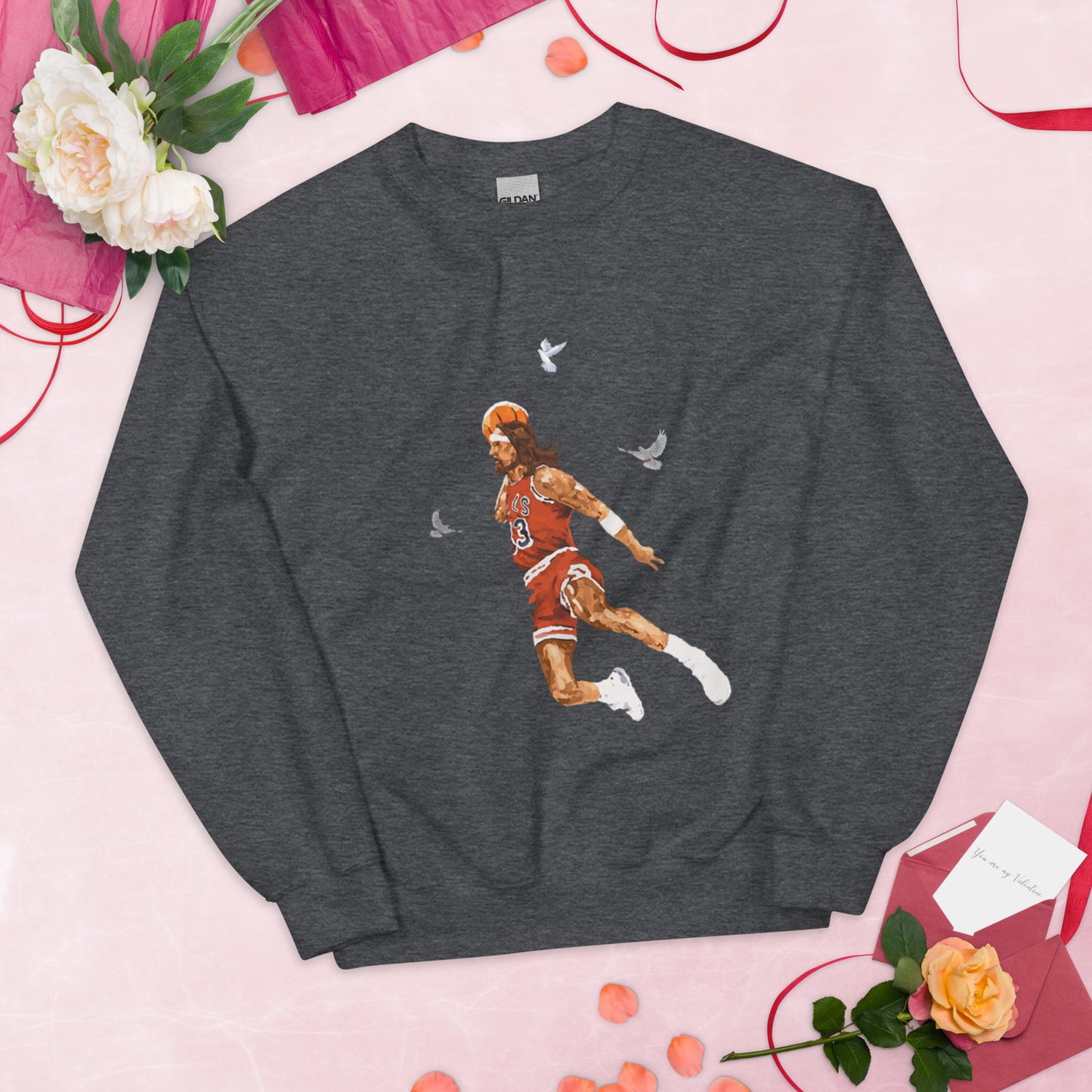 Unisex Jesus Christ Basketball Sweatshirt