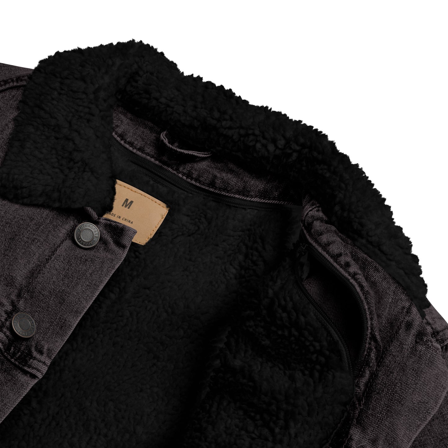 Unisex Christ Life denim sherpa jacket