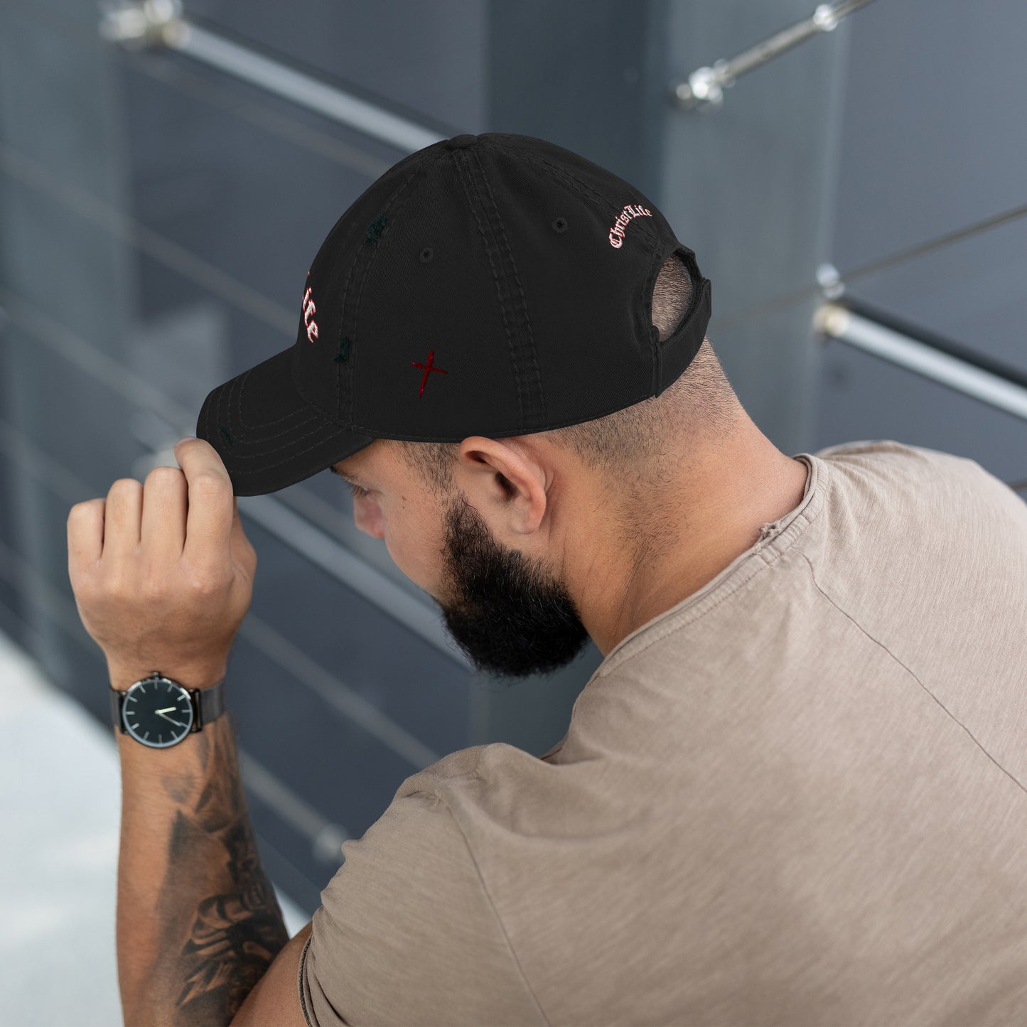 Distressed Christ Life Dad Hat