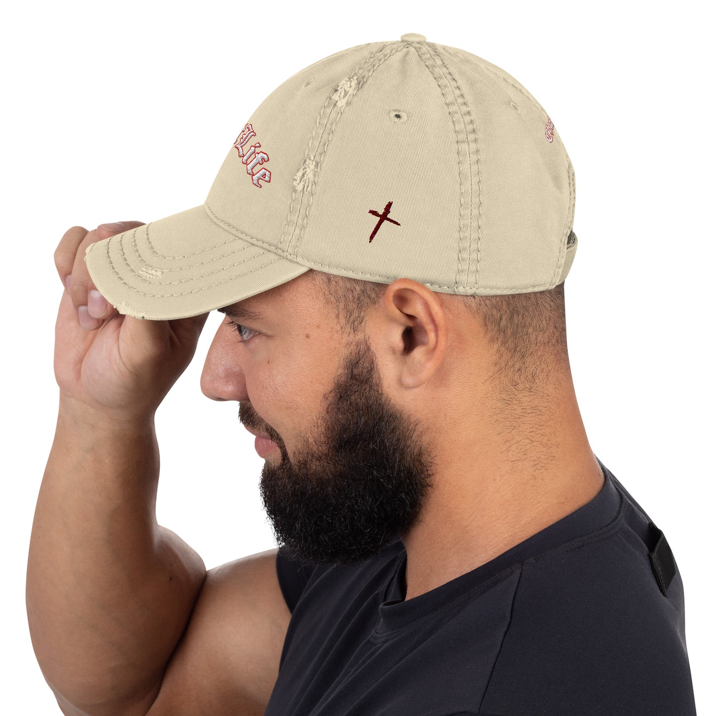 Distressed Christ Life Dad Hat