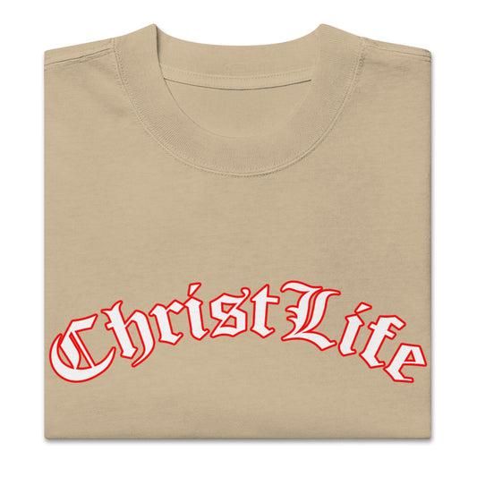 Oversized faded Christ Life t-shirt