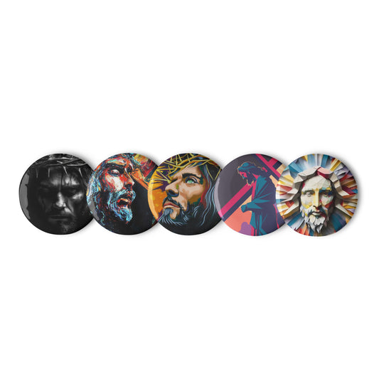 Set of pin buttons