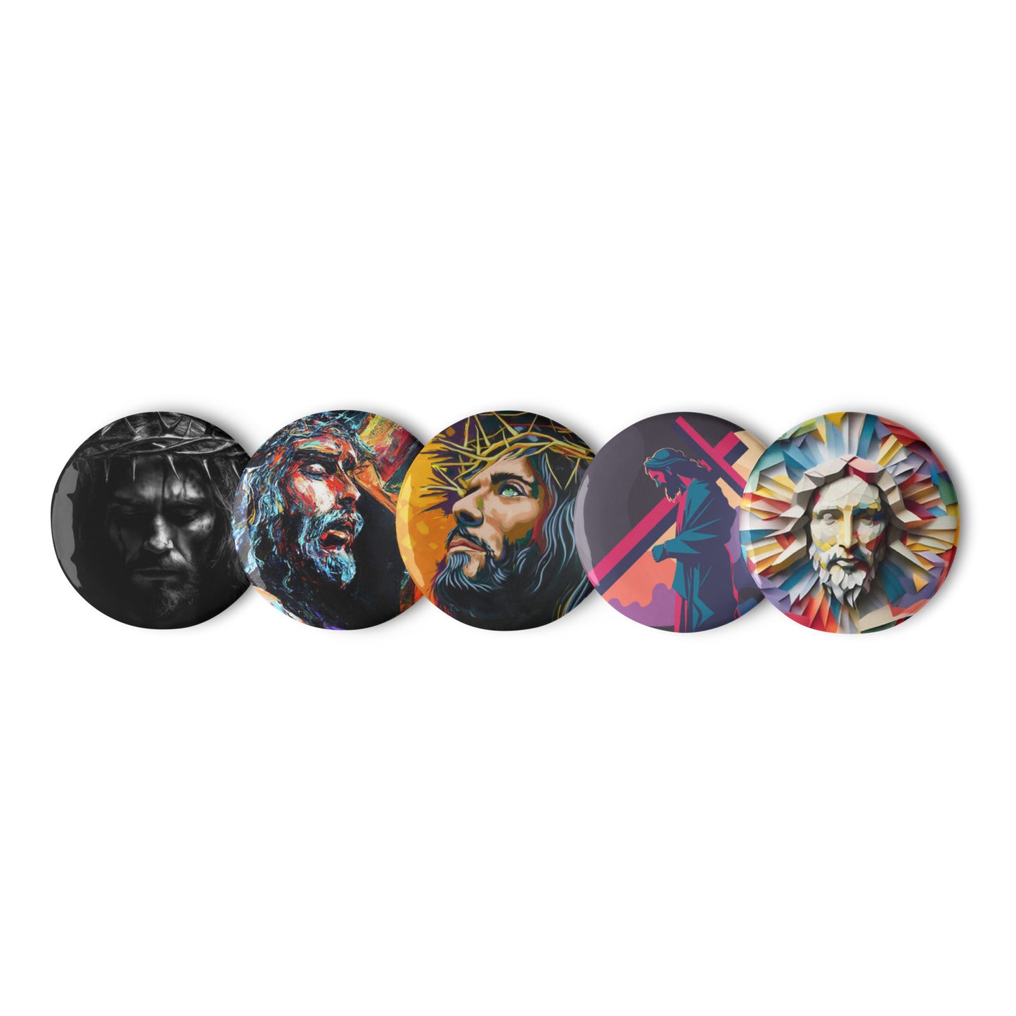 Set of pin buttons