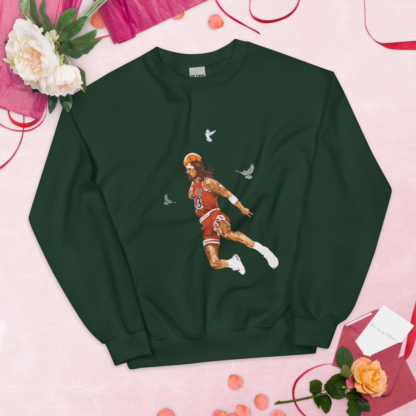 Unisex Jesus Christ Basketball Sweatshirt