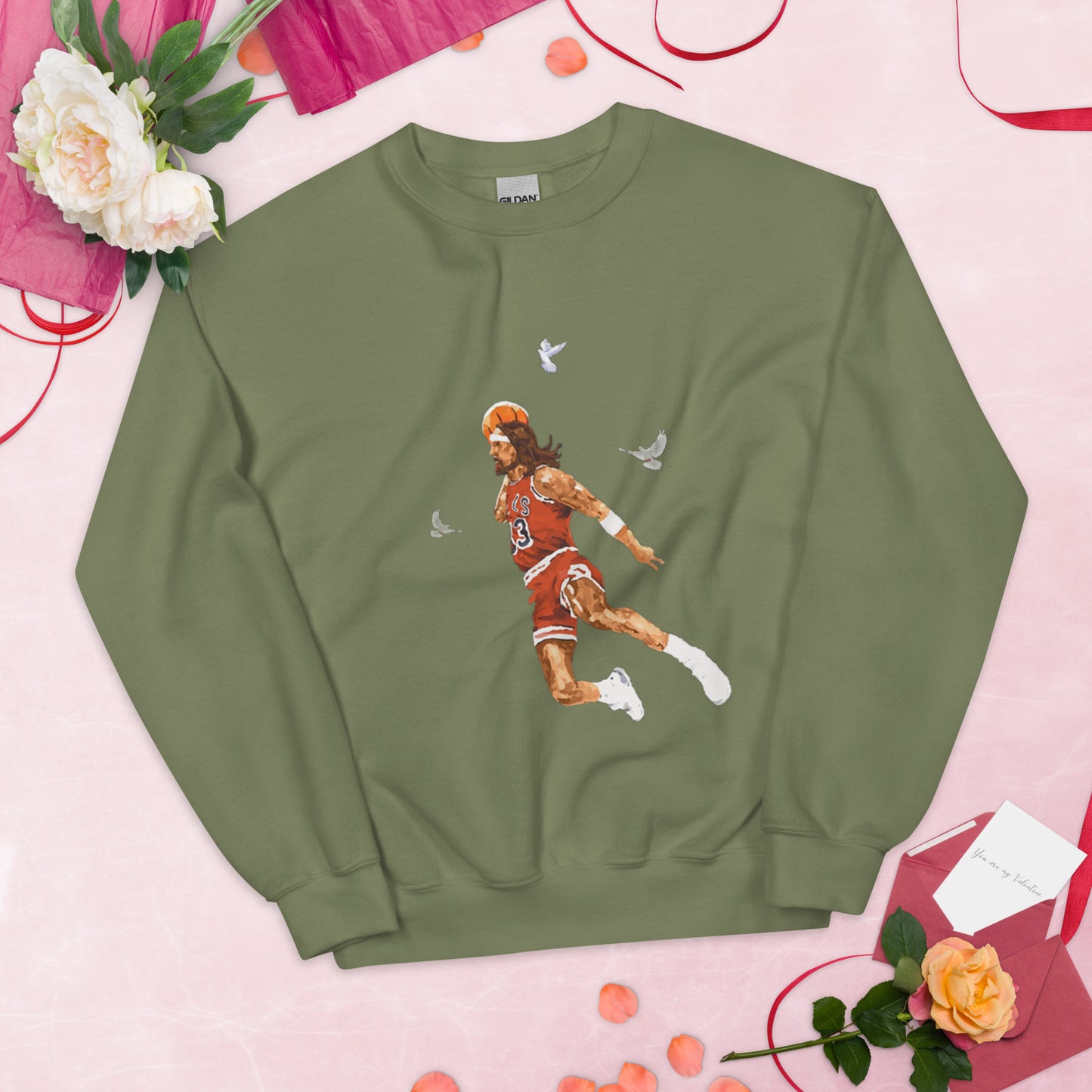 Unisex Jesus Christ Basketball Sweatshirt